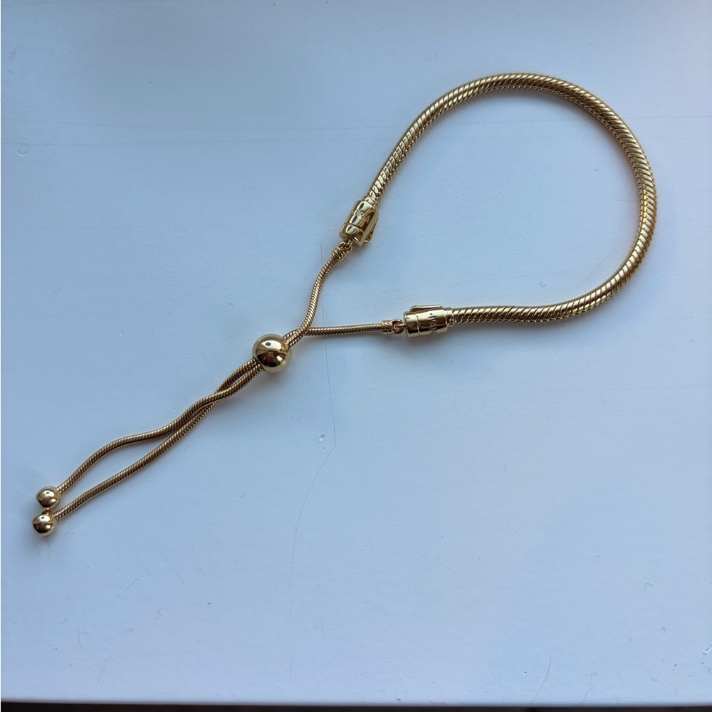 Pandora Gold Snake Adjustable Bracelet